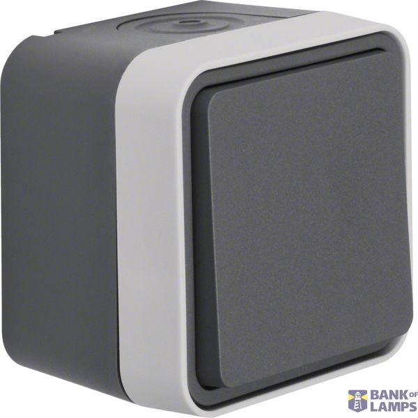 Surface-mounted changeover switch W.1 grey image 1
