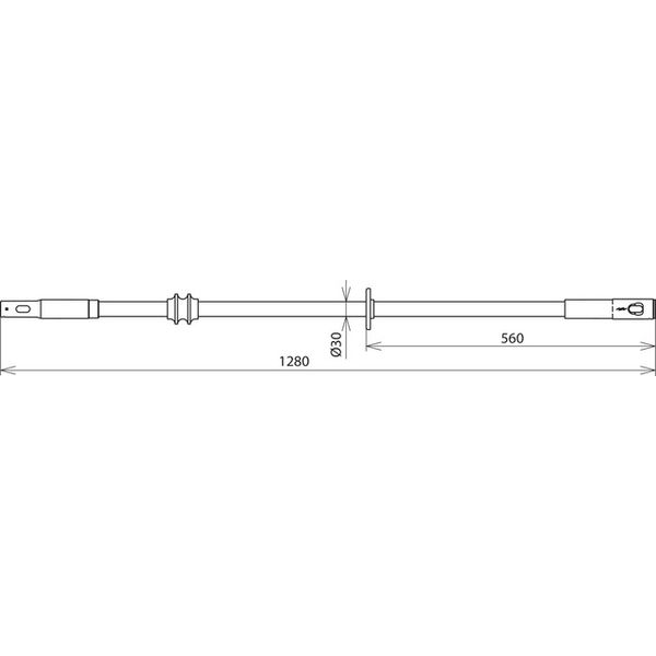 DEHN 766367 Insulating rod b. 36kV 50Hz D 30mm image 2