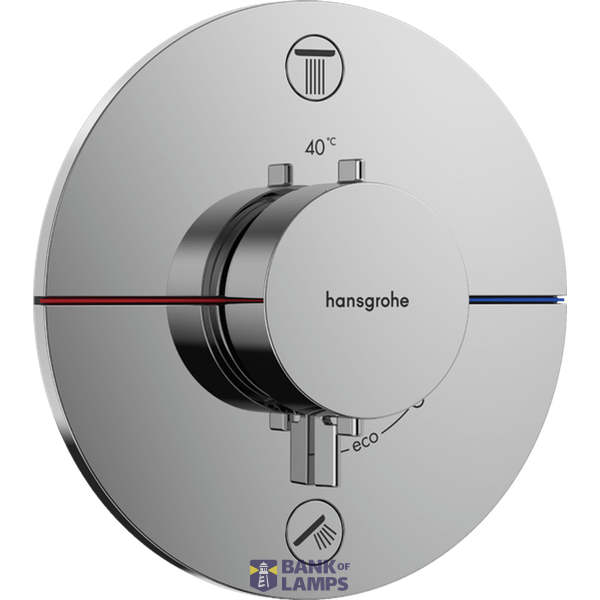 ShowerSelect Comfort S thermostatic shower set, 2 outlets, chrome image 1
