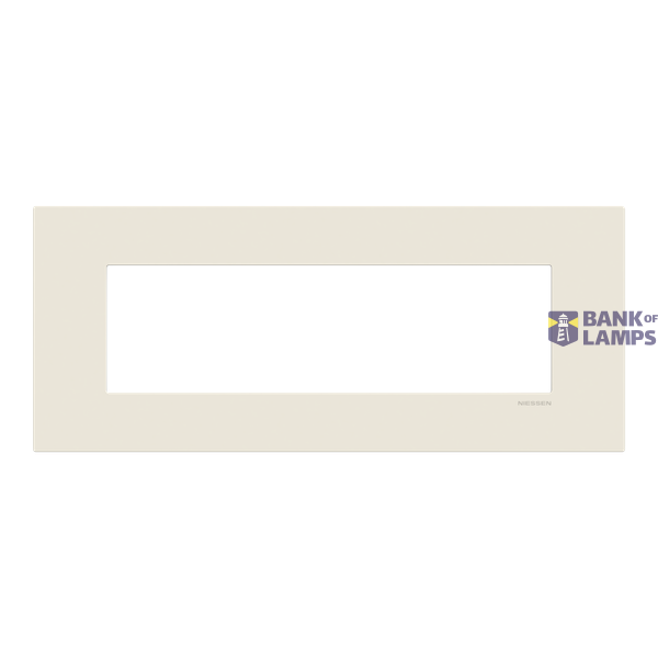 Frame - 1-gang / 7-modules - Niessen logo - White image 1