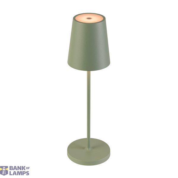 VINOLINA TWO, table lamp, battery-powered, IP65, 2200/2700/3000K, TOUCH, green image 1