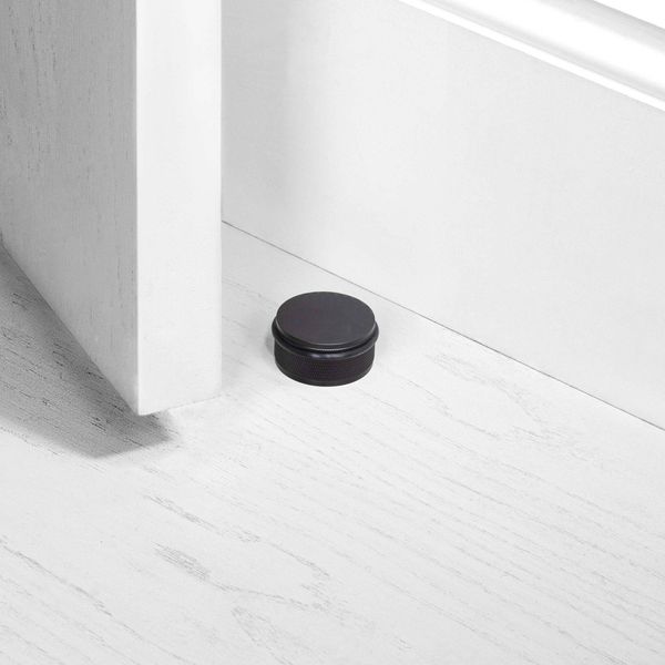 DOOR STOP / FLOOR / CROSS / BLACK image 1
