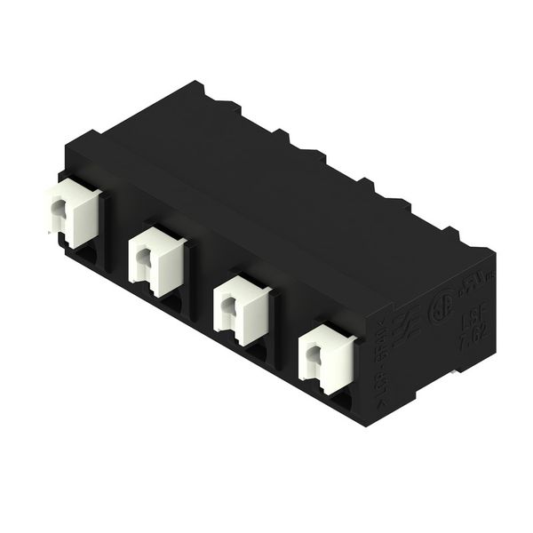 Printed circuit board terminals, 7.62 mm, Number of poles: 4, 90°, Solder pin length (l): 1.5 mm, black, PUSH IN with actuator, Clamping range, max. : 1.5 mm², Tube image 4