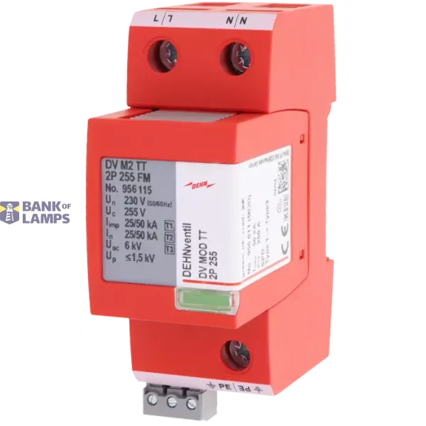 Combined arrester Type 1+2+3 DEHNventil M2(DV M2 TT 2P 255 FM) image 1