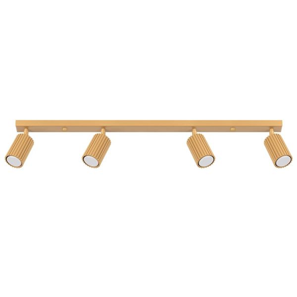 GOLD CARBON CEILING LAMP OBLONG STRIP WITH 4 REFLECTORS image 1