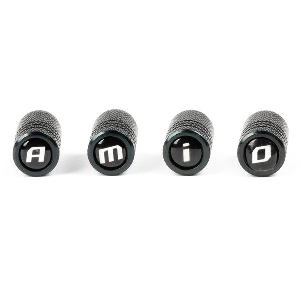 Aluminium Black Valve AMiO cap 4 pcs image 1