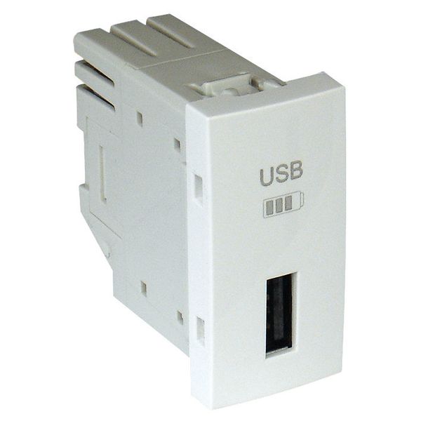 USB CHARGER TYPE A - 1 MOD WHITE image 1