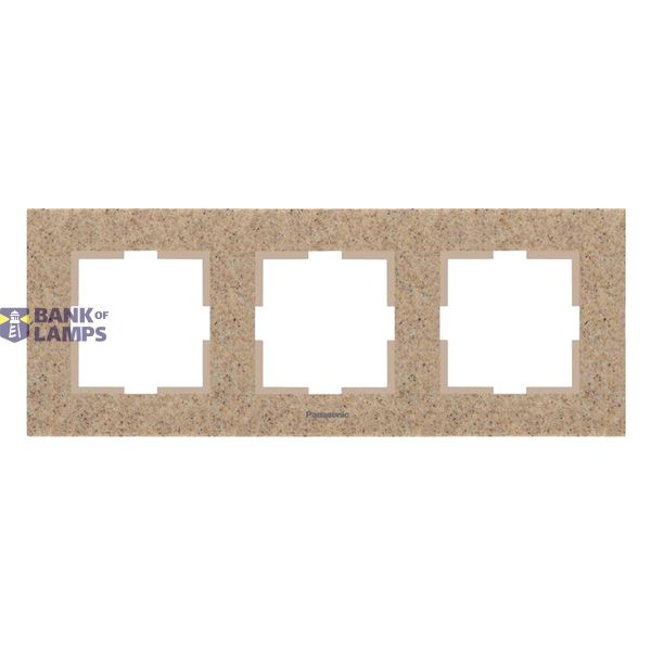 Karre Plus Accessory Corian - Sandstone Three Gang Frame image 1