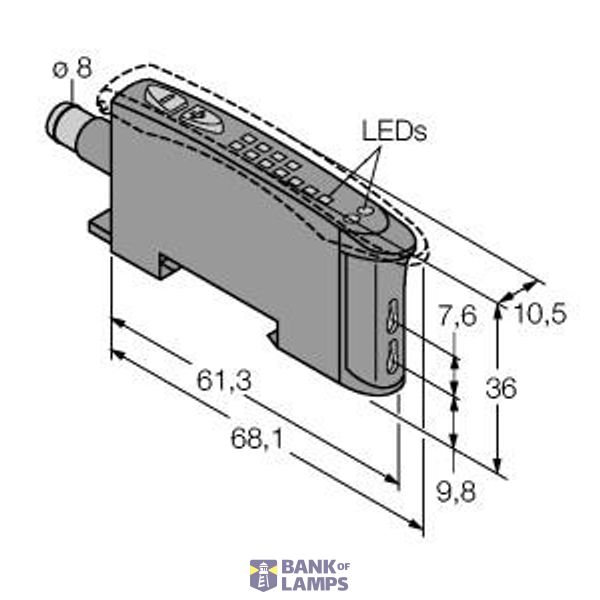 Photoelectric Sensor Photoelectric Sensor for Plastic Fibers   D10BFPGQ5 image 1