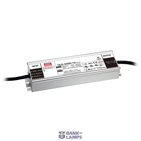 HLG-240H-36 LED driver, IP67 241W, 36V, 6.7A CV+CC, MEAN WELL image 2