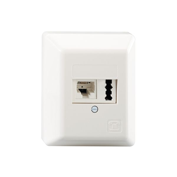 UAE-TAE socket, surface-mounted, pure white (similar to RAL 9010) image 1