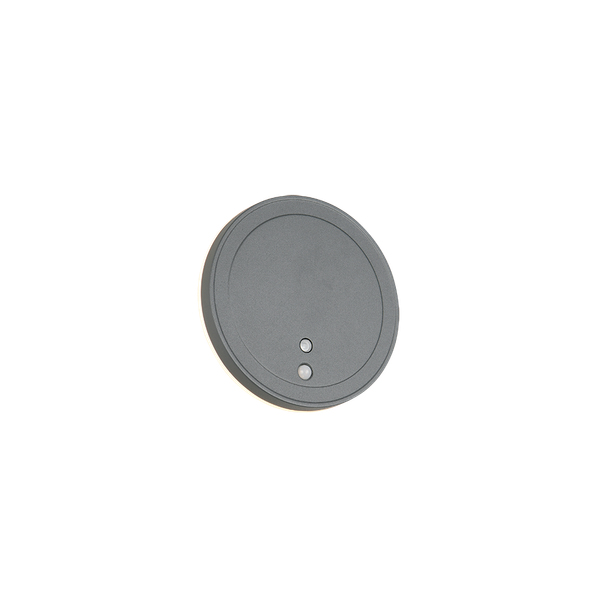 Fortaleza LED wall lamp 14 cm anthracite rechargeable motion+dusk sensor image 1