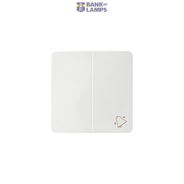 Double button for switches and push buttons, white image 1