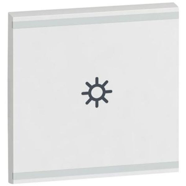 Square key cover Arteor BUS/SCS - light symbol - 2 modules - white image 1