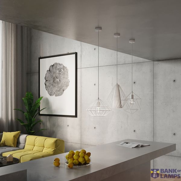 HANGING LAMP UMBERTO WHITE E27 1X60W IP20 image 4