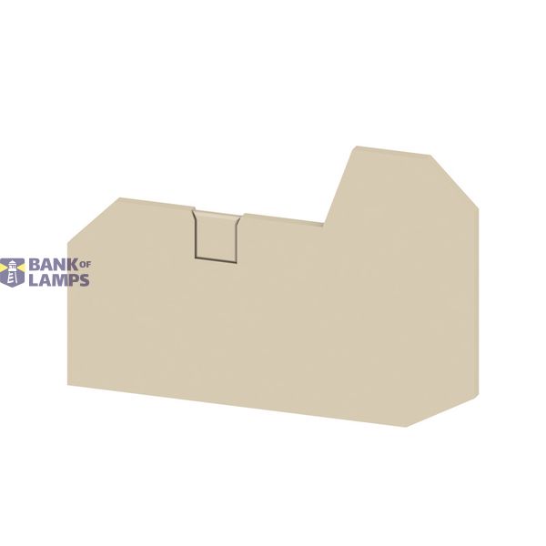 End plate for terminals, dark beige, Height: 76.7 mm, Width: 2.2 mm, V image 1