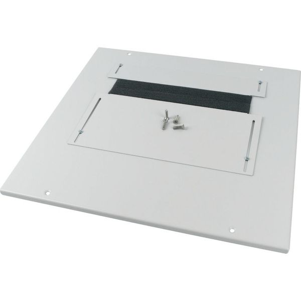 XLST3F33 Bottom-/top plate, adjustable flange plates, for WxD = 300 x 300mm, IP30, grey image 4