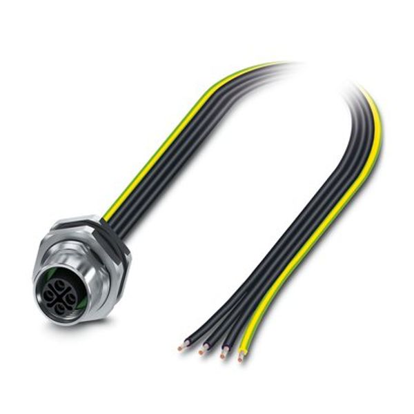 SACC-DSI-M12FSS-4P-M16XL/0,5PE - Device connector, rear mounting image 3