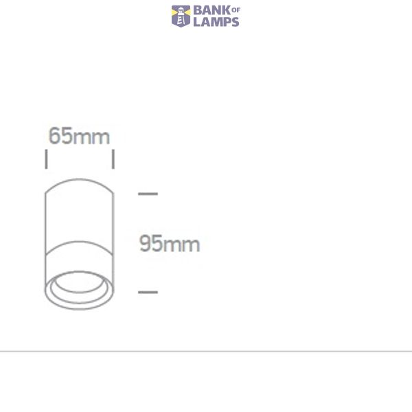 BLACK CYLINDER GU10 10W IP54 image 2