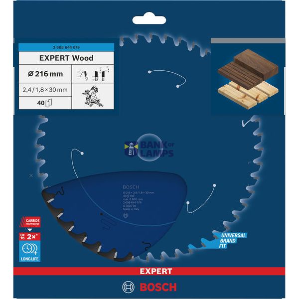 Circular saw blade Expert for Wood 216 x 30 x 2,4 mm, 40 image 2