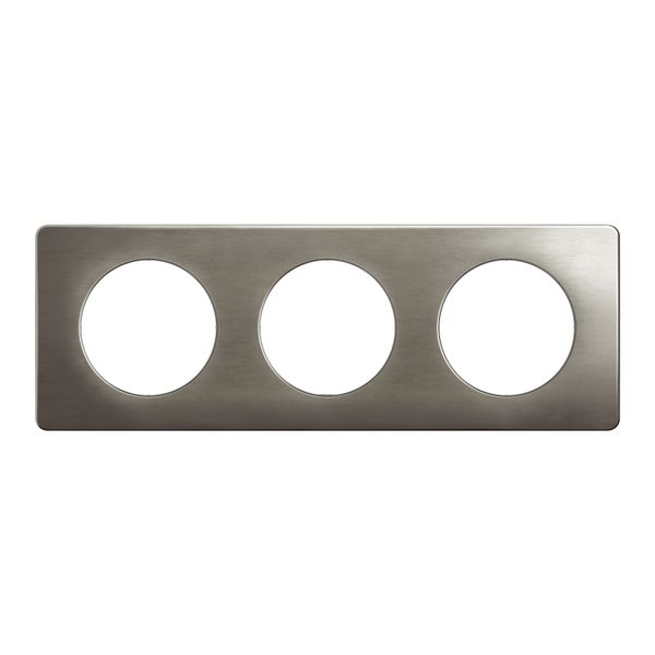 PLATE 3 GANG SATIN STEEL image 6