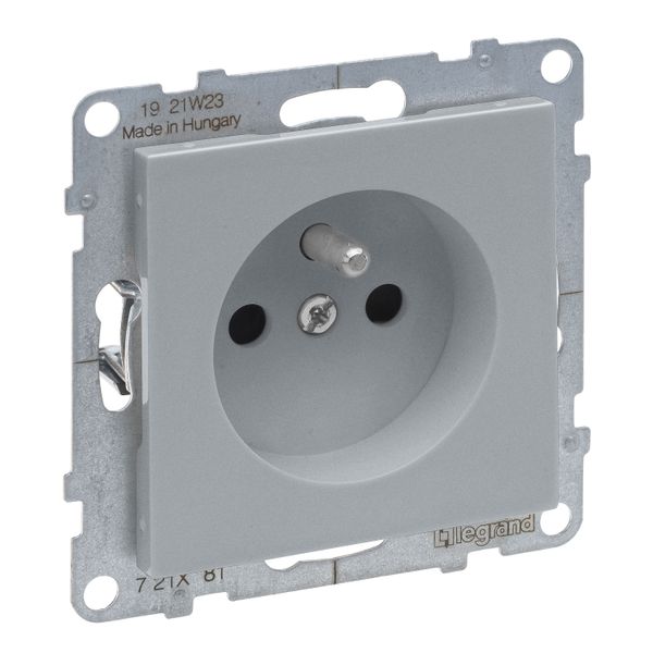2P+E SOCKET FRENCH STANDARD AUTO TERMINALS ALUMINIUM image 1