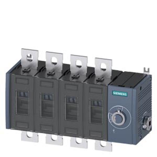 SWITCH-DISCONNECTOR 500A, FRAME SIZE 3, 3-POLE FRONT OPERATING LEFT BASIC UNIT WITHOUT HANDLE FLAT TERMINAL image 2