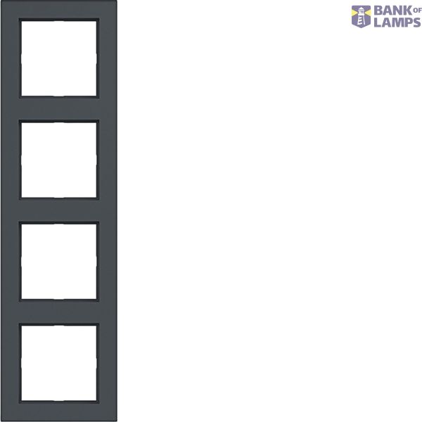 Cover frame 4-way, A.1, anthracite image 1