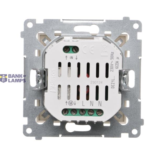 Socket outlet with earthing and shutters, (module), 16A, 250V, Screw, cream white/electro white image 1