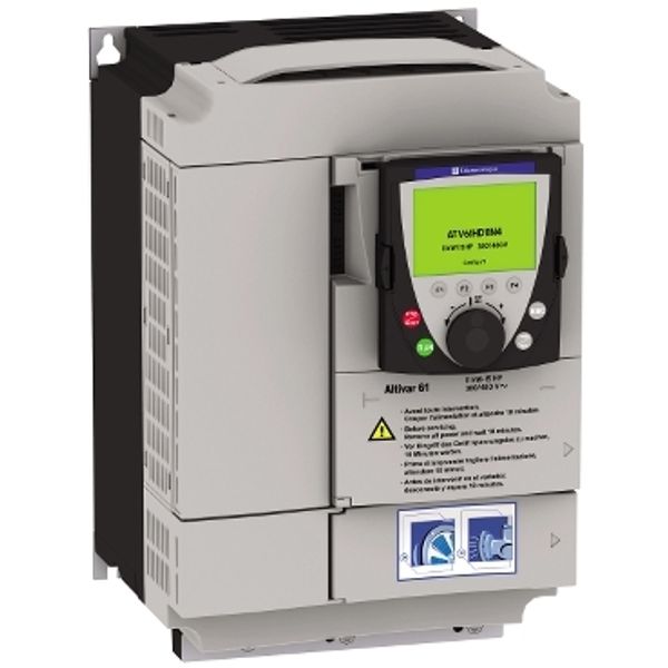 ATV61 18,5 kW 25HP 480V 3 phases EMC IP20 with graphic term image 1