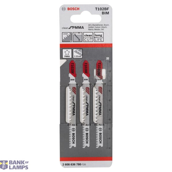 Jigsaw blade T 102 BF Clean for PVC 3 pcs. image 2