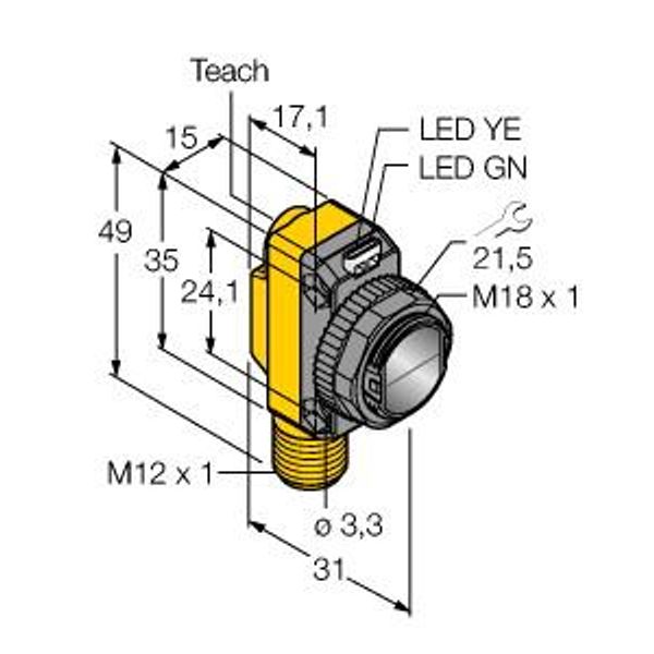 Photoelectric Sensor Retroreflective Sensor with Polarizing Filter for Clear Object Detection   QS18VP6XLPQ8 image 2