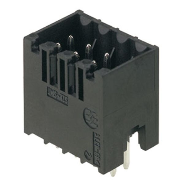 PCB plug-in connector, male header, closed side, THT/THR solder connection, 3.50 mm, Number of poles: 6, 180°, Solder pin length (l): 3.5 mm, tinned, black, Box image 1