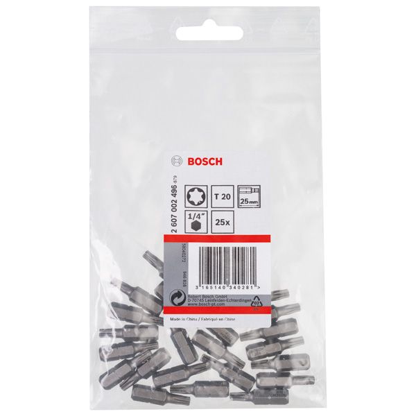 Screwdriver bit Extra Hard T20, 25 mm 25 pcs. image 3