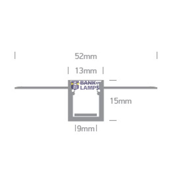 TRIMLESS PROFILE 2m FOR 10mm STRIPS + PC OPAL DIFF image 2