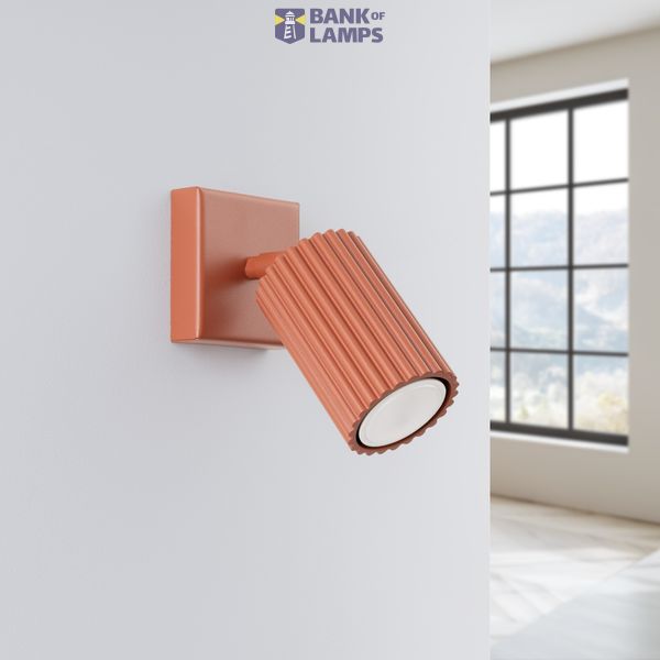 WALL Sconce LAMP WITH MOVABLE REFLECTOR, KARBON ORCHA FAMILY RED GU10 image 7