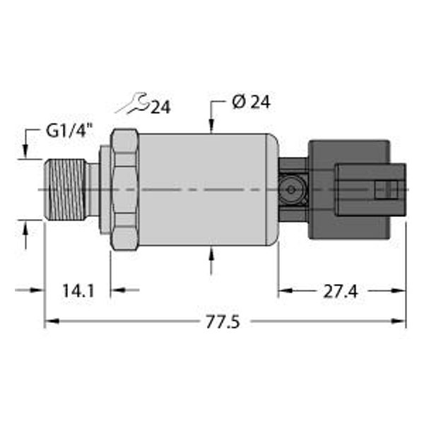Pressure Transmitter With Voltage Output (3-Wire)   PT250R-2104-U3-DT043P image 1