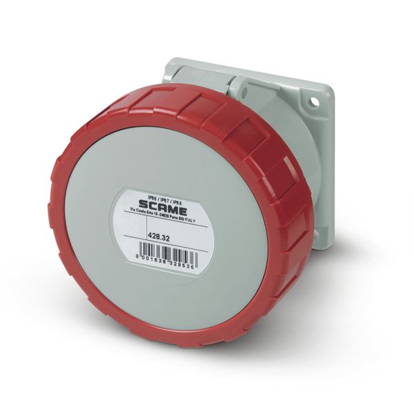 32A 2P+E 9h 380-415V 50Hz 60Hz 75X75MM Spring terminals image 1