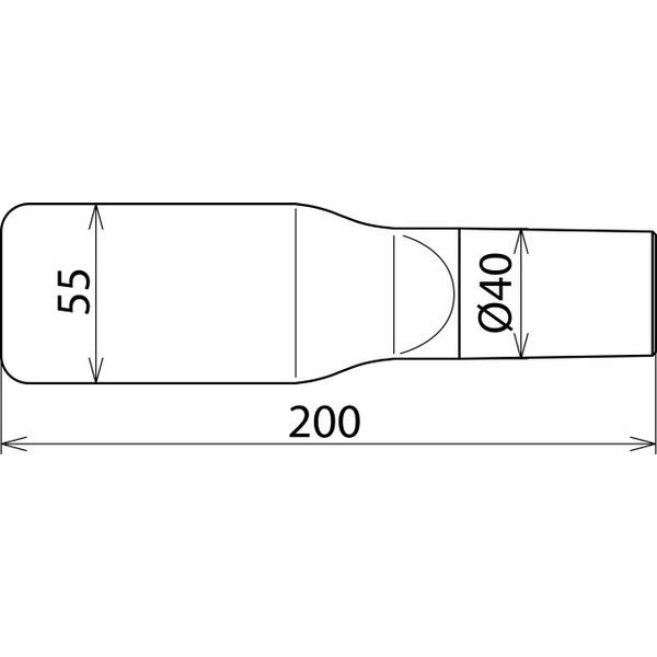 Flat cleaning head W 60/L 260 mm f. MS dry cleaning kits up to 36kV image 2