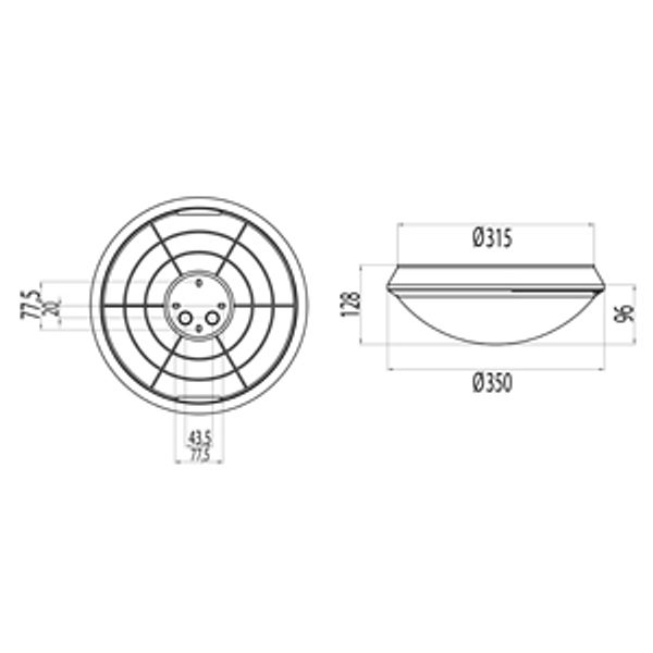 Sensor luminaire ATR100LED20 IP44 20W/840 RAD image 2
