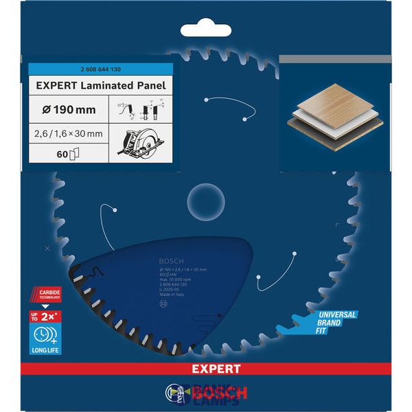 Expert for Laminated Panel circular saw blade 190 x 30 x 2,6 mm, 60 image 2
