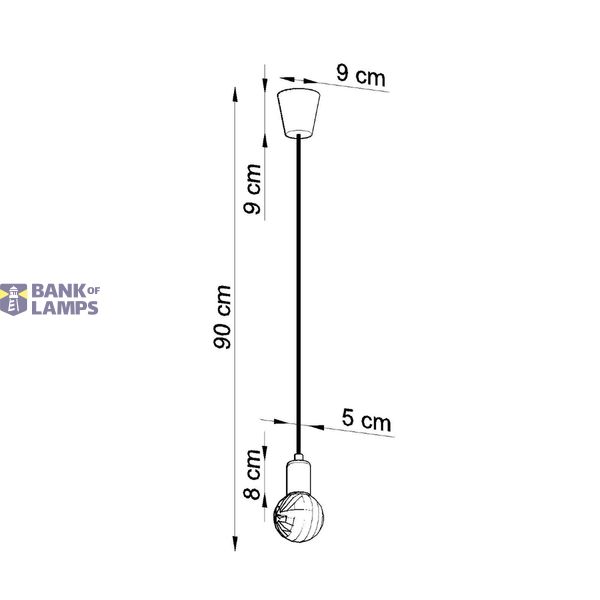 Hanging lamp DIEGO 1 green E27 1x60W IP20 image 8