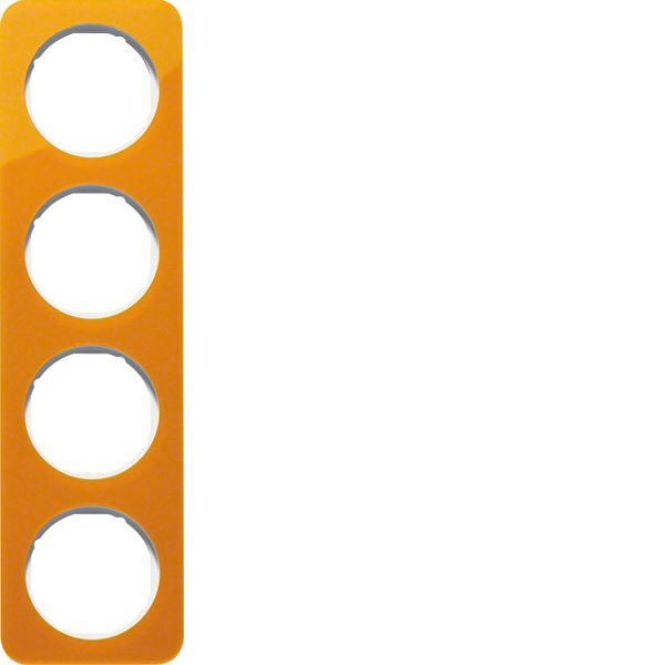 Frame 4gang, R.1, orange trans./p. white glossy, acrylic image 1