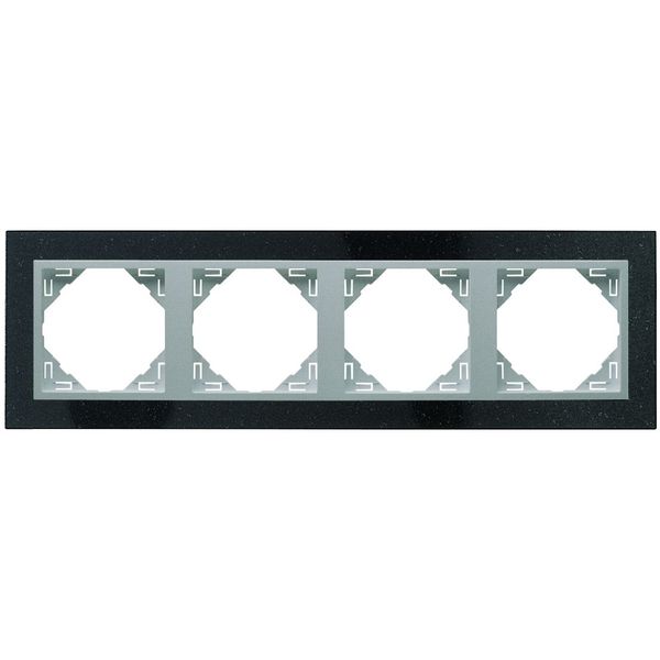 FOUR-GANG FRAME GRANITE/ALUMINIUM image 1
