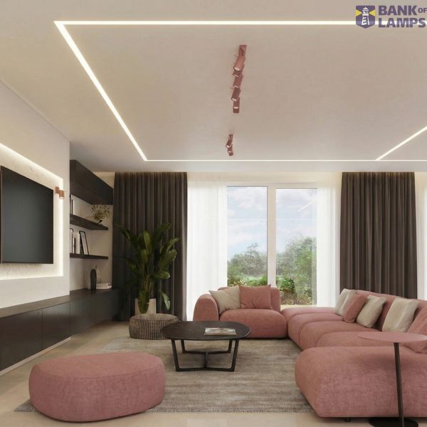 Ceiling lamp RING 3L pink image 4