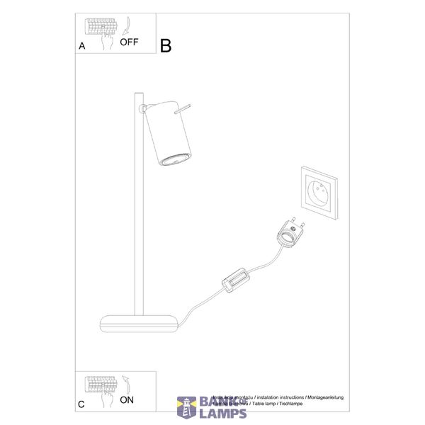 RING DESK LAMP WHITE GU10 1X40W IP20 image 6