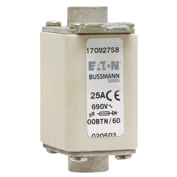 High-speed fuse (uR) S00 BT/60 690Vac 200kA 80A gR protection type image 2