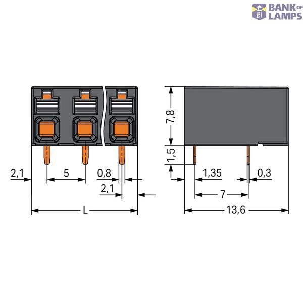 THR PCB terminal block push-button 1.5 mm² black image 2