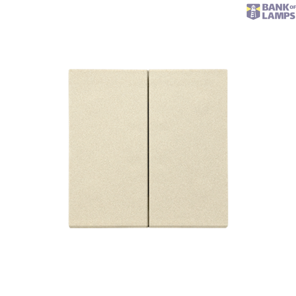 Double button for switches and push buttons, champagne matt image 1