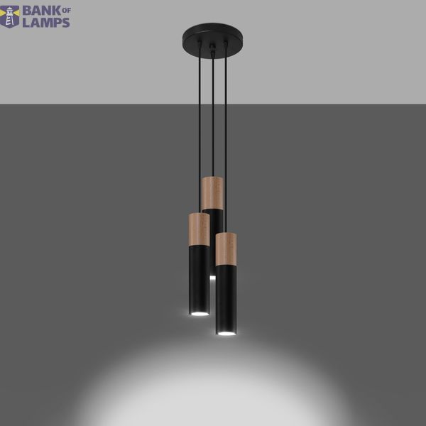 PABLO HANGING LAMP 3P BLACK GU10 3X40W IP20 image 5